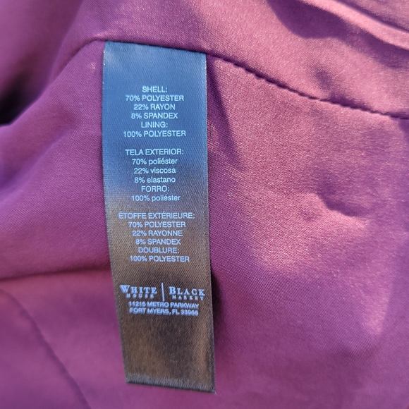 White House Black Market Burgundy Blazer Moto Jacket - Picture 5 of 6